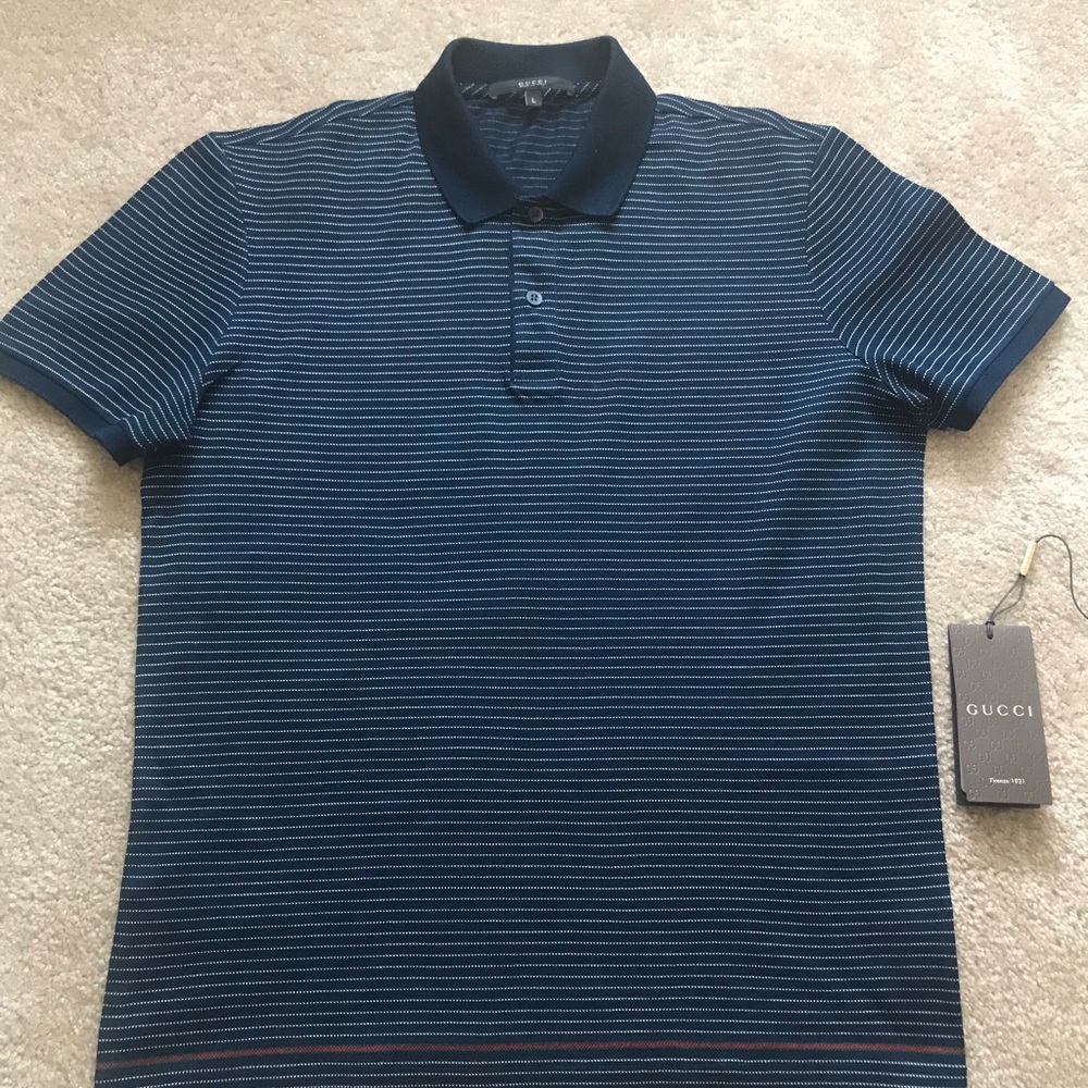 Gucci web stripe polo shirt